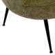 Fauteuil en velours côtelé TILDAE vert, pieds