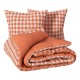 Parure de lit 240X220cm VICHY - Terracotta