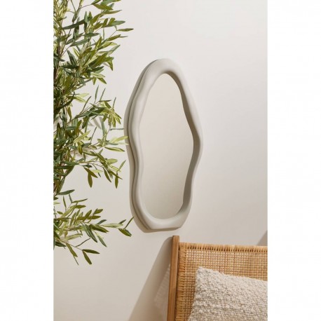 Miroir organique en plastique 75X33cm ANGIE - Blanc