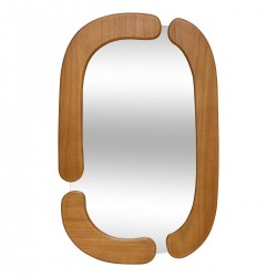 Miroir en bois 114X74cm ANTOINE - Marron