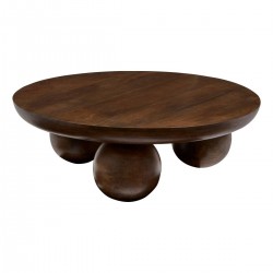 Table basse en bois de manguier D90cm ABEKAS - Marron