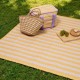 Couverture de pique-nique à rayures POOLSIDE, jaune