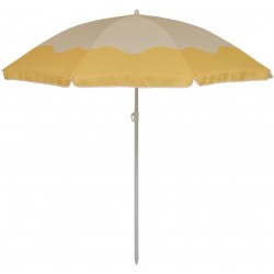 Parasol de plage D160cm POOLSIDE - Jaune et beige