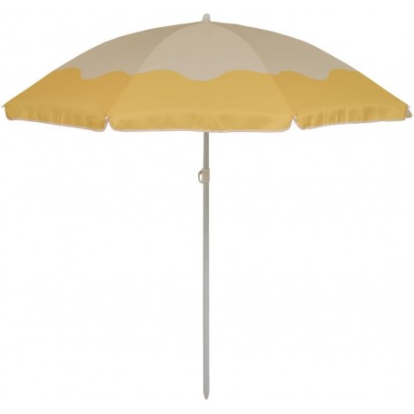 Parasol de plage D160cm POOLSIDE - Jaune et beige