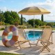 Parasol de plage D160cm POOLSIDE jaune beige, piscine