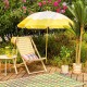 Parasol de plage D160cm POOLSIDE jaune beige, jardin