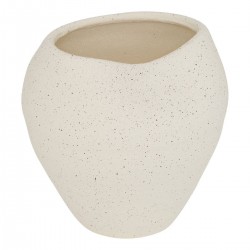 Vase déstructuré en céramique H23,5cm SIEN - Blanc