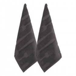 Lot de 2 torchons 45X70cm TERRY - Gris