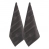 Lot de 2 torchons 45X70cm TERRY - Gris