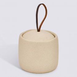 Pot à cotons OLEYA - Beige