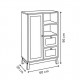 Meuble de rangement CANE, dimensions