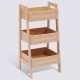 Étagère 3 niveaux CANE - Naturel