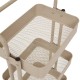 Desserte 3 niveaux en métal BLAKC EDITION beige argile, étagère