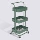 Desserte 3 niveaux en métal BLAKC EDITION - Vert