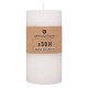 Bougie rustique ronde H14cm - Blanc