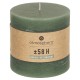 Bougie rustique ronde H10cm - Vert