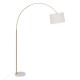 Lampadaire arc pied en marbre H195cm TILIO - Mordoré