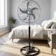 Ventilateur sur pied en inox H125cm