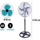 Ventilateur sur pied en inox H125cm