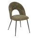Chaise en velours côtelé RAVEN - Vert cèdre