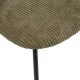 Chaise en velours côtelé RAVEN vert cèdre, assise