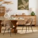 Chaise en tissu RAVEN crème, salle à manger