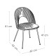 Chaise en tissu RAVEN crème, dimensions