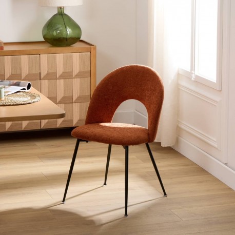 Chaise en tissu RAVEN, ambre