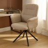 Fauteuil de bureau pivotant en tissu SISCO - Argile