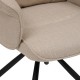 Fauteuil de bureau en tissu SISCO argile, assise