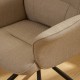 Fauteuil de bureau en tissu SISCO argile, zoom