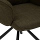 Fauteuil de bureau pivotant en tissu SISCO vert kaki, assise
