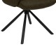 Fauteuil de bureau pivotant en tissu SISCO vert kaki, pieds