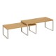 Lot de 2 étagères de rangement gigognes ORDERA - Argile