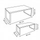 Étagères de rangement gigognes ORDERA argile, dimensions