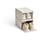 Lot de 2 boîtes range chaussures DRESSY+ - Beige