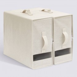 Lot de 2 housses de rangement DRESSY+ - Beige