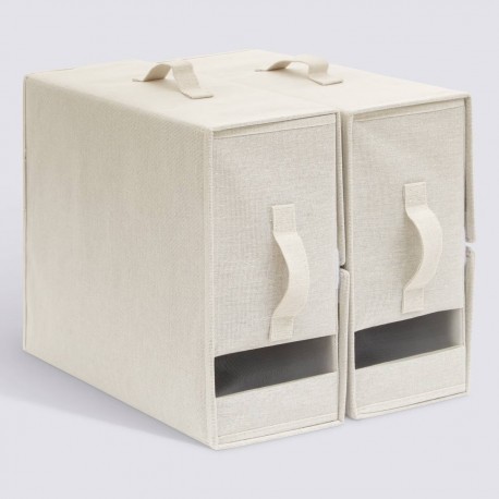 Lot de 2 housses de rangement DRESSY+ - Beige