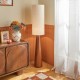Lampadaire SERGIO marron, allumée