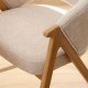 Fauteuil en tissu chenille AMZA ivoire, zoom