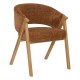 Fauteuil en tissu chenille AMZA - Ambre