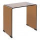 Lot de 2 tables café en verre trempé LENIA - Ambre