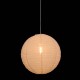 Lanterne en lin D43cm JORDY blanc, allumée
