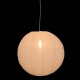 Lanterne en lin D57cm JORDY blanc, allumée