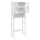Meuble toilettes ORÉA blanc, portes ouvertes