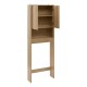 Meuble haut WC ABANA bois, portes ouvertes