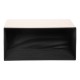 Pouf pliant double en bouclette SOANA ivoire, intérieur