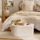 Pouf double SOANA ivoire, chambre