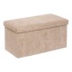 Pouf pliant double en bouclette SOANA - Taupe