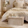 Pouf pliant double en bouclette SOANA - Taupe